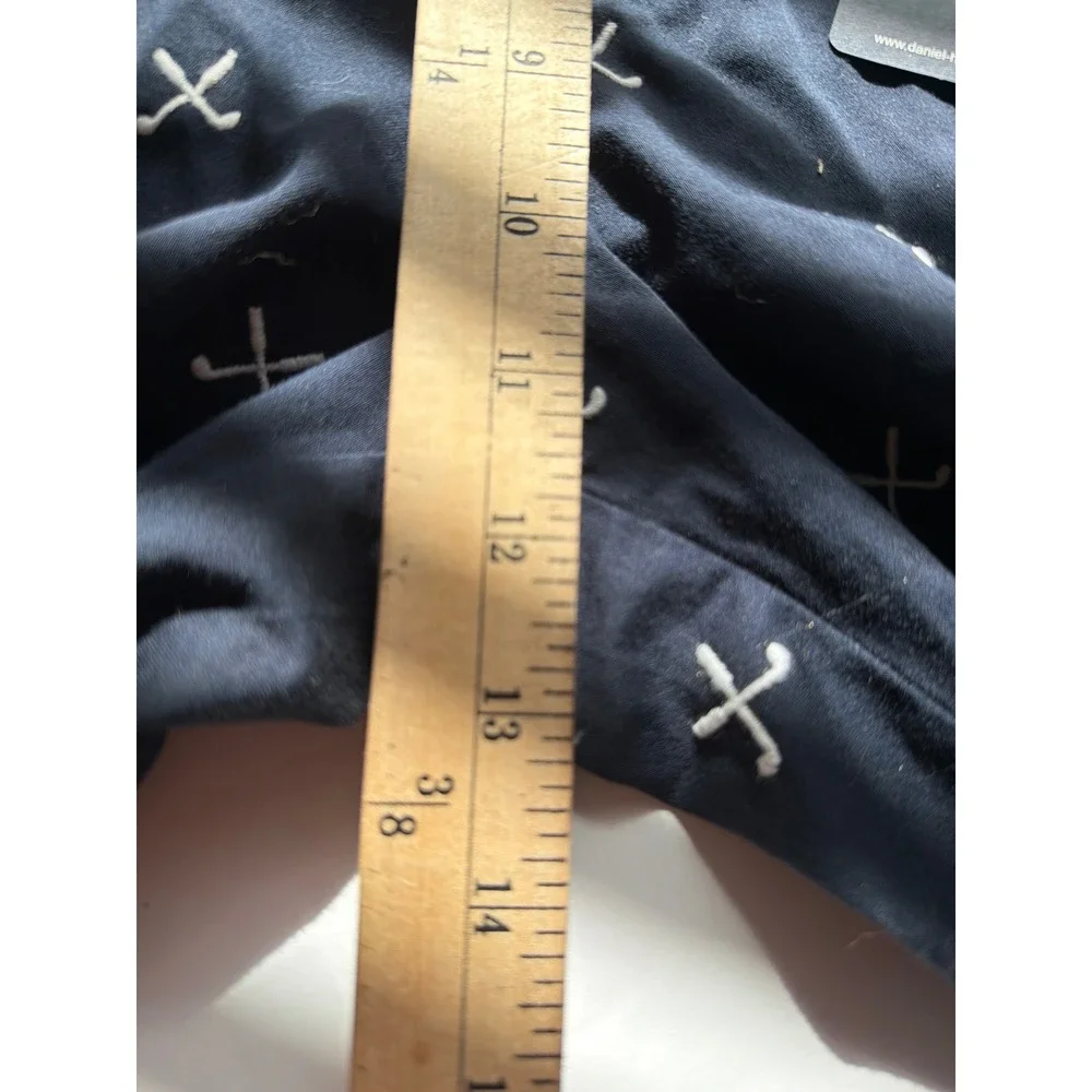 Daniel Hechter Paris Mens Navy Blue Golf Club Embroidered Chino Shorts Size 34